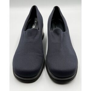 Expressions Navy Slip On Wedge Platform Comfort Shoes Women Size 8